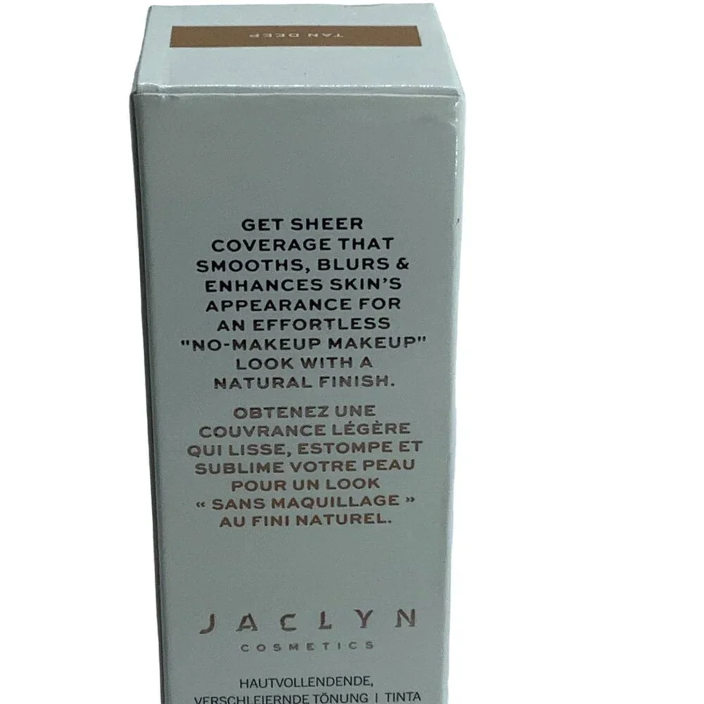 Jaclyn Cosmetics Skin Perfecting Blurring Tint Sheer Coverage Natural‎ Tan Deep